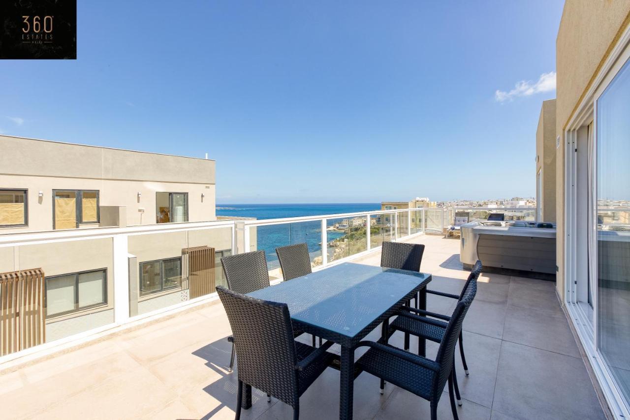 세인트폴스베이 Lux Sea Front Penthouse With Breathtaking Views In St Pauls By 360 Estates 아파트 외부 사진